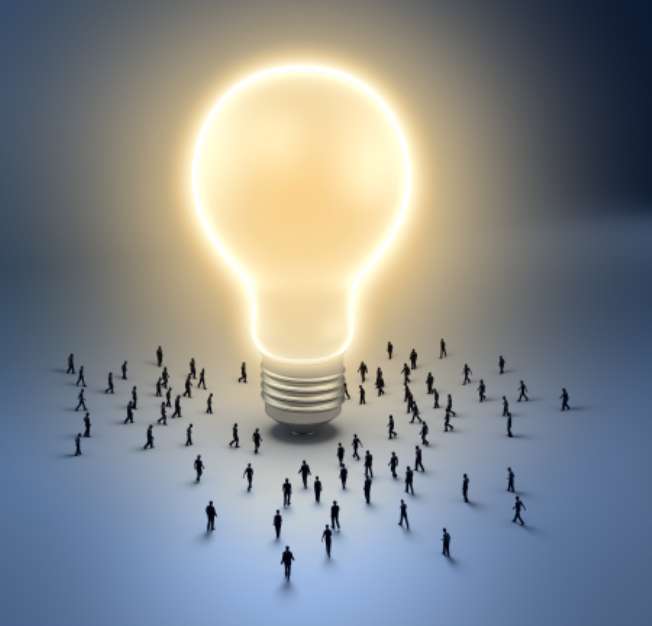 Tiny people - light bulb