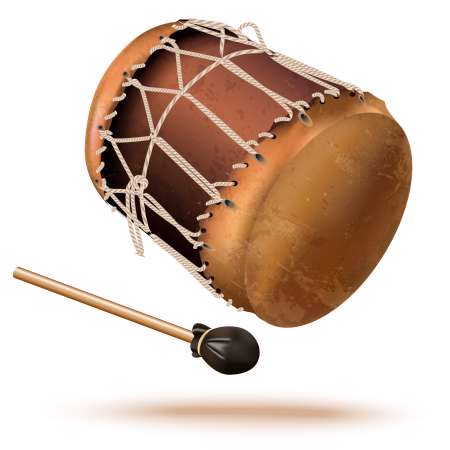 Traditional bungas (drums), isolated on white background
