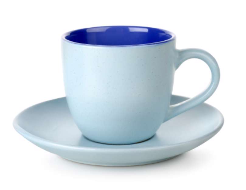 Blue cup and saucer