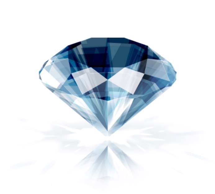 Diamond isolated on white - vector illustration