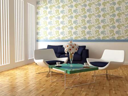 bright interior design of modern living room