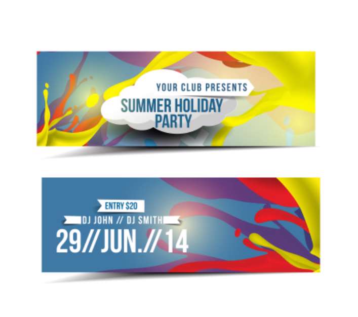 Set Of Modern Design Banner Template