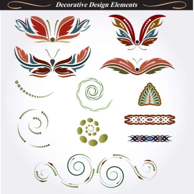Collection of decorative design elements 12