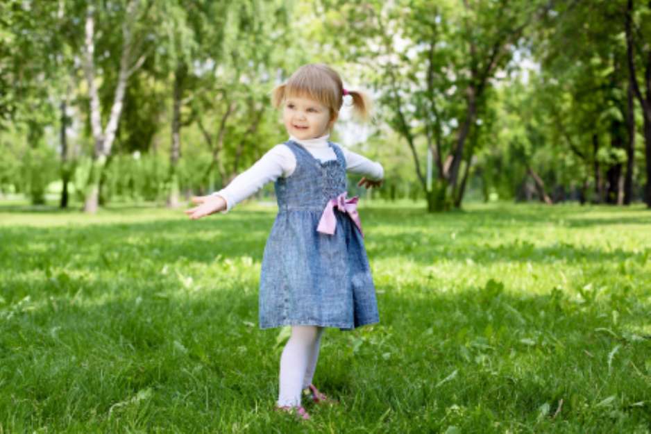 Portrait of a little girl outdoors