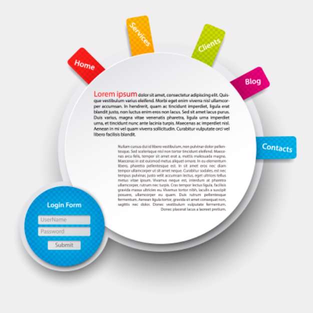 Round Website template.