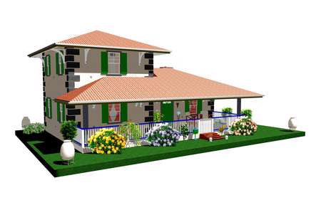 Casa Rustica Campagna-Country House-1-3D