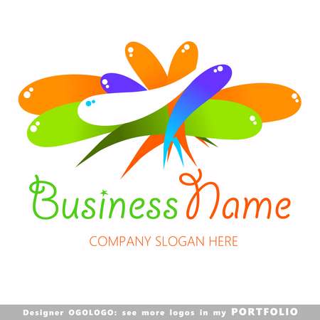 abstract business logo vector