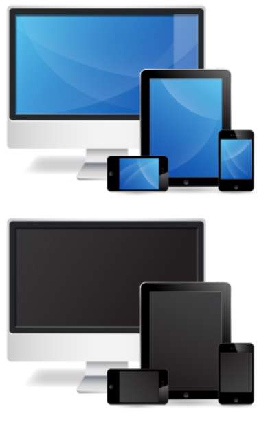 Monitor Tablet Phone Vectors