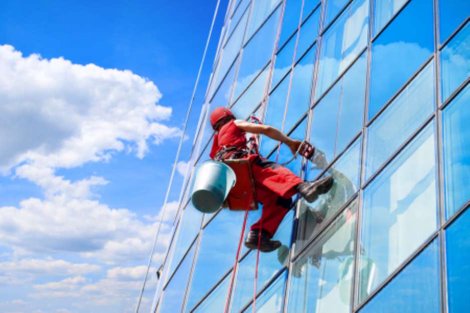 Window washer high office building