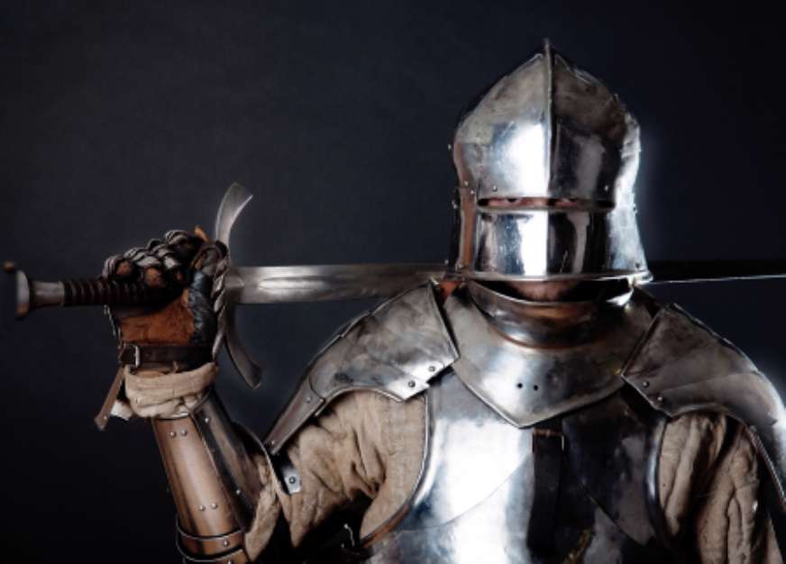 Great knight holding his sword
