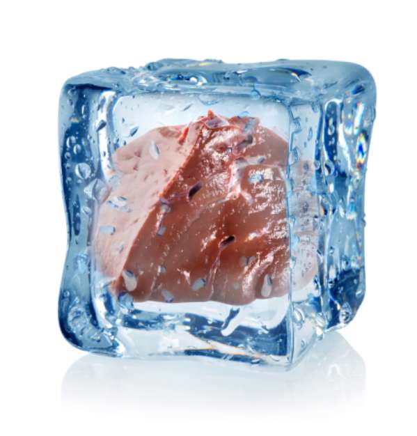 Ice cube and liver