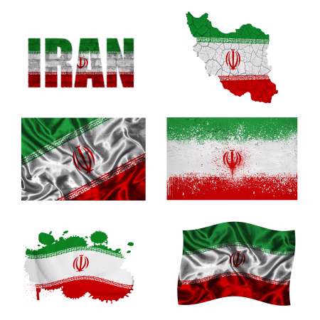 Iranian flag collage