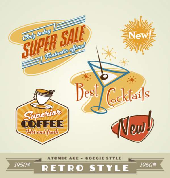 Vintage retro emblems and labels