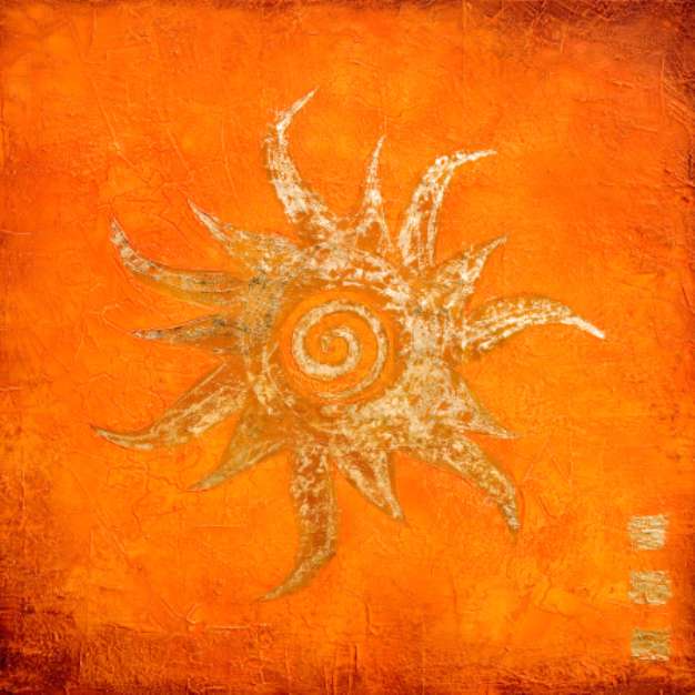 gemalte Sonne