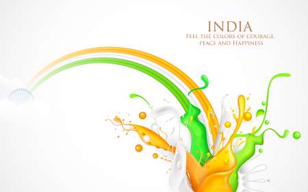 Colorful Splash of India Tricolor