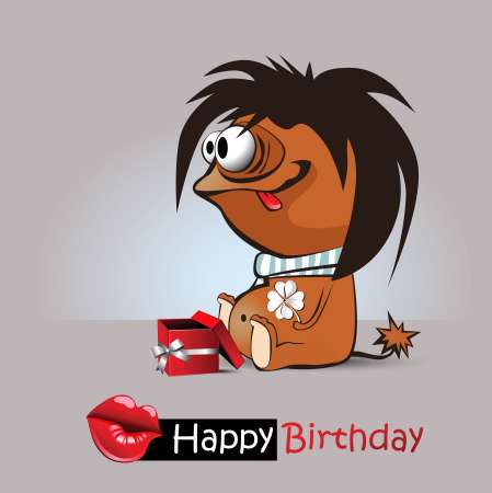 happy birthday kiss gift leo