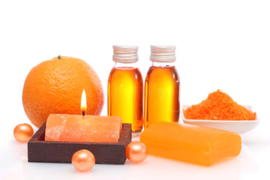 Orange spa isolated on white background