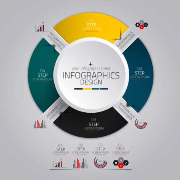 Minimal infographics design. Vector