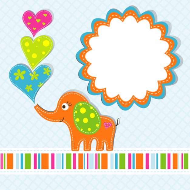 Template greeting card, vector