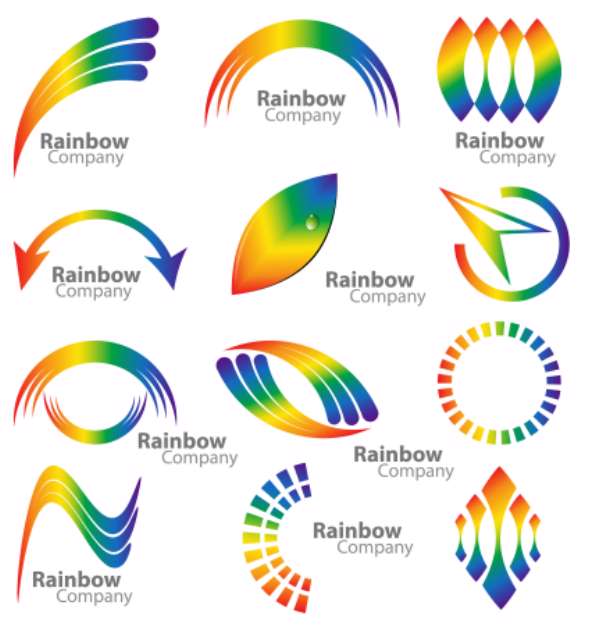 Rainbow logo vector collection