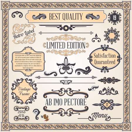 Calligraphic design elements and page decoration