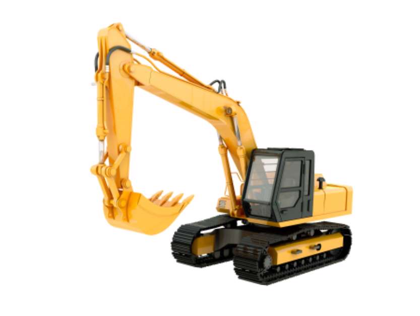 Excavator isolated
