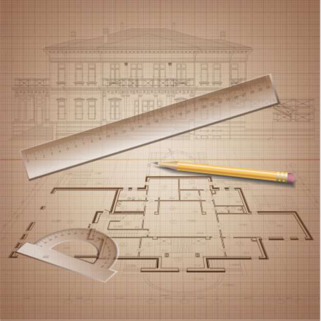 Architectural background. Part of architectural project
