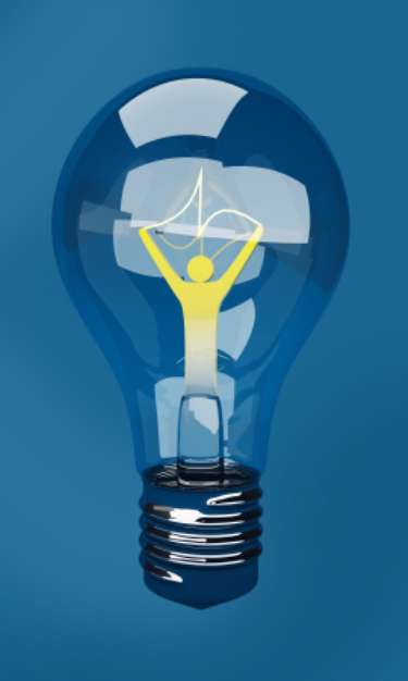 BULB AS CHARACTER OF IDEA