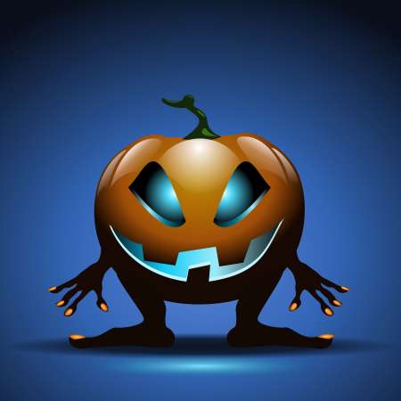 Halloween background with pumpkins. EPS10