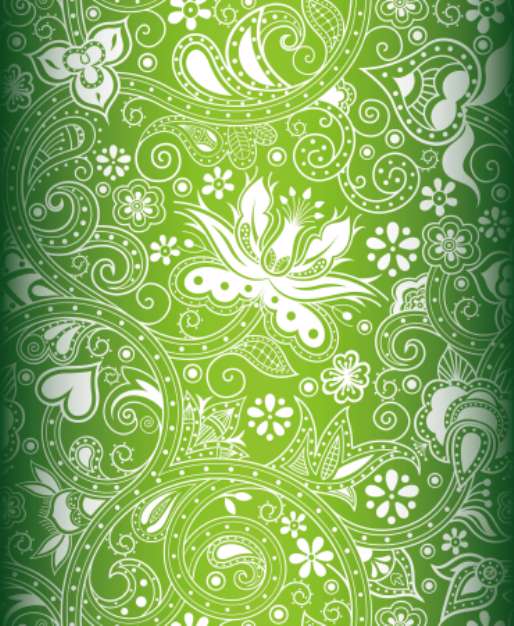 Seamless Green Floral Pattern