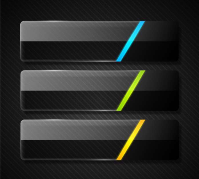 Glossy vector banners