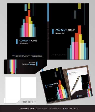 Corporate Identity Business Set. Folder Design Template. Vector