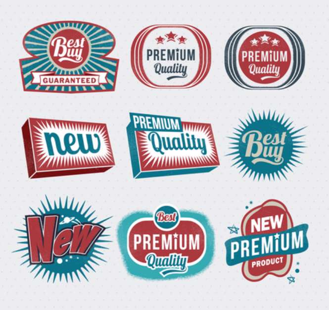 Retro vintage labels
