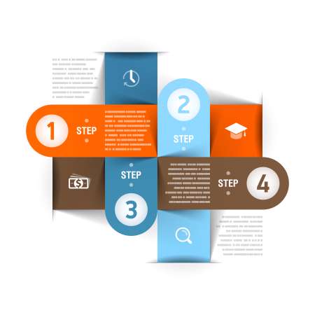 Business steps infographics template