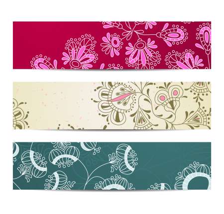 banner with floral pattern