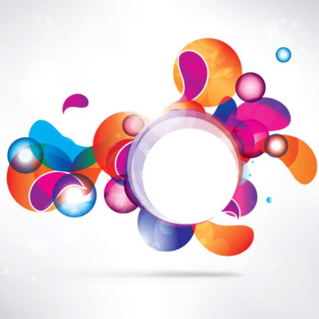Abstract circles colored design