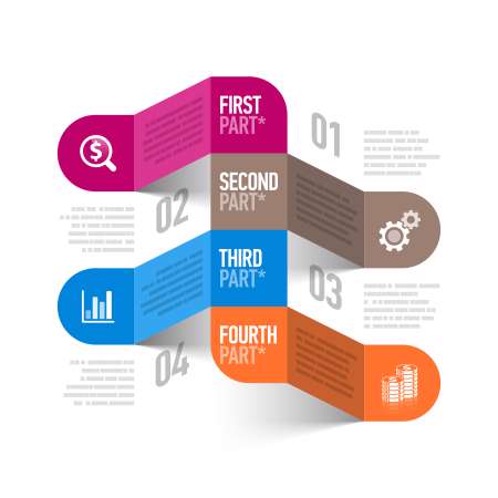 Abstract business process infographics template