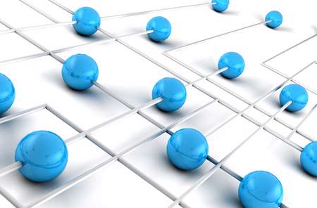 imagen 3d concepto de trabajo en red