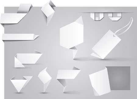 Etikette Set Origami