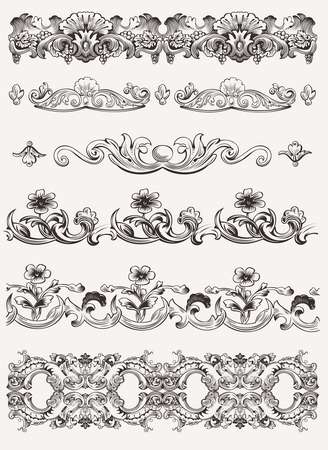 Set Of Original Vintage Calligraphic Design Elements