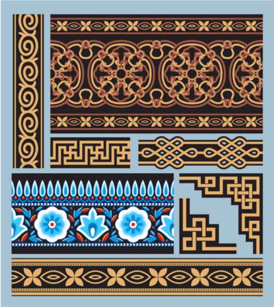 Set of Seamless Borders