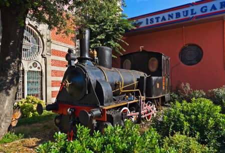 Statue of orient express at Istanbul Turkey