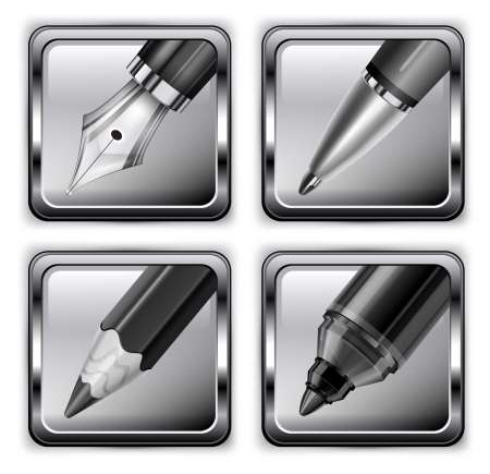 Square pen icons