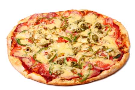 Image of fresh italian pizza isolated