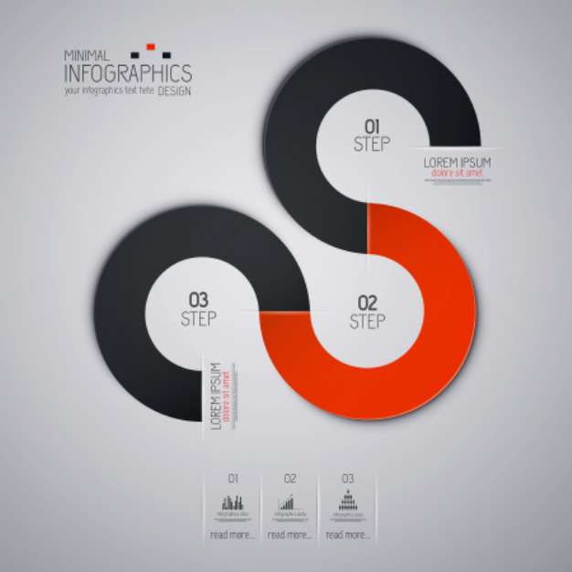 Minimal infographics. Vector