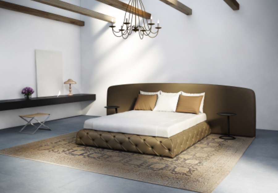 Vintage contemporary modern, luxury  leather bedroom