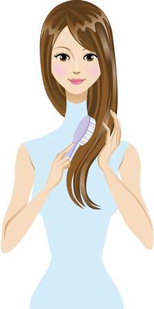 Brushing hair - hair care