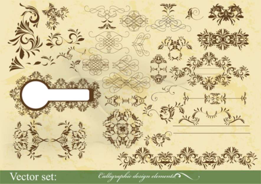 Calligraphic design elements