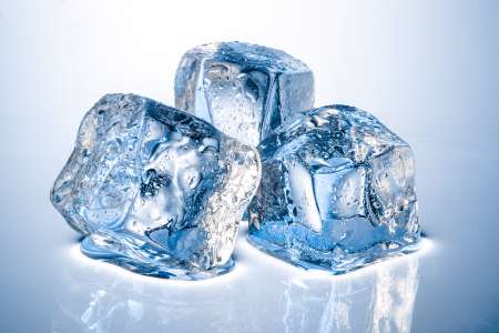 Three ice cubes