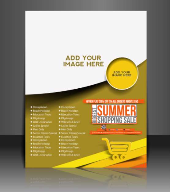 Vector shopping sale brochure, flyer, magazine cover